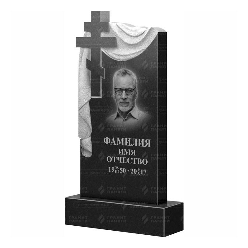 Памятники из гранита с крестом в Москве | Гранитный памятник ФГ-085