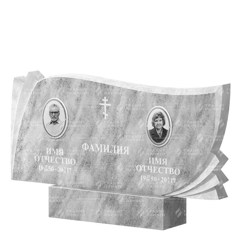 Памятники из мрамора в Москве | Двойной мраморный памятник ФМ-265