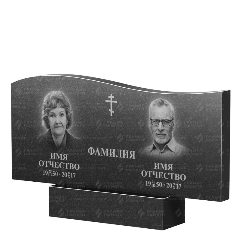 Памятники из гранита двойные в Москве | Двойной гранитный памятник ФГ-255