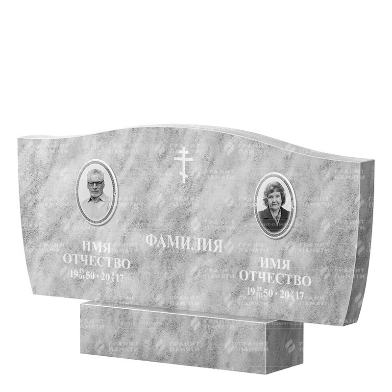 Памятники из мрамора в Москве | Двойной мраморный памятник ФМ-258