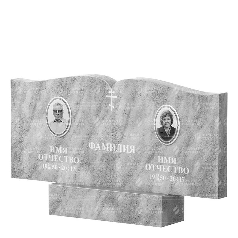 Памятники из мрамора в Москве | Двойной мраморный памятник ФМ-259