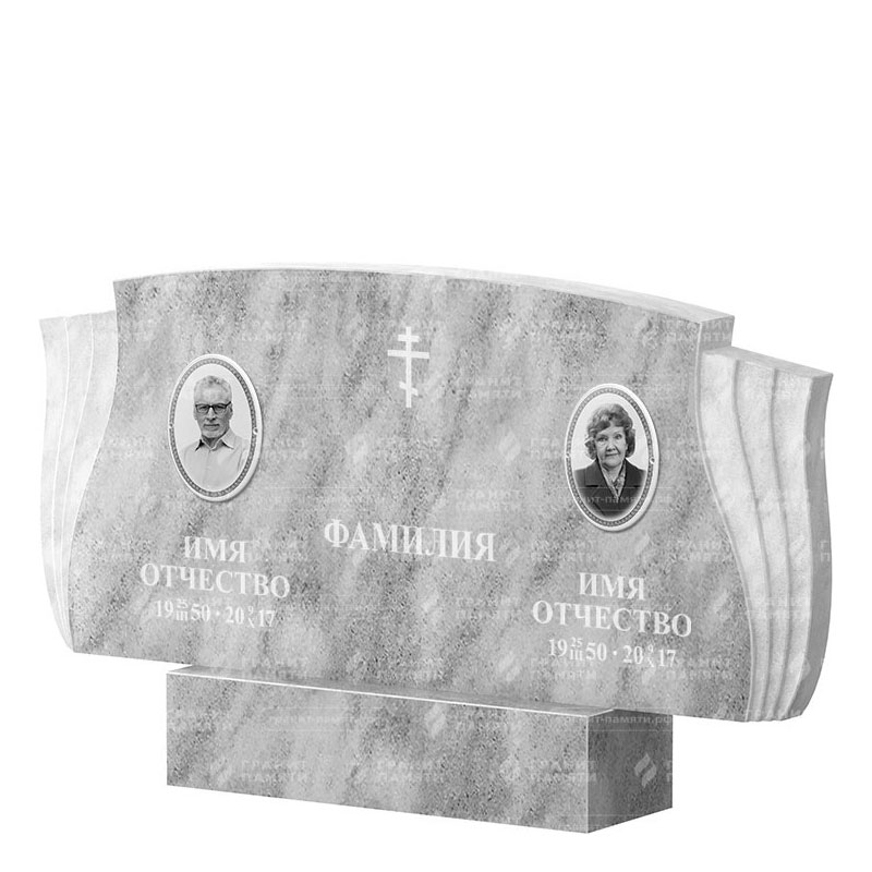 Памятники из мрамора в Москве | Двойной мраморный памятник ФМ-264