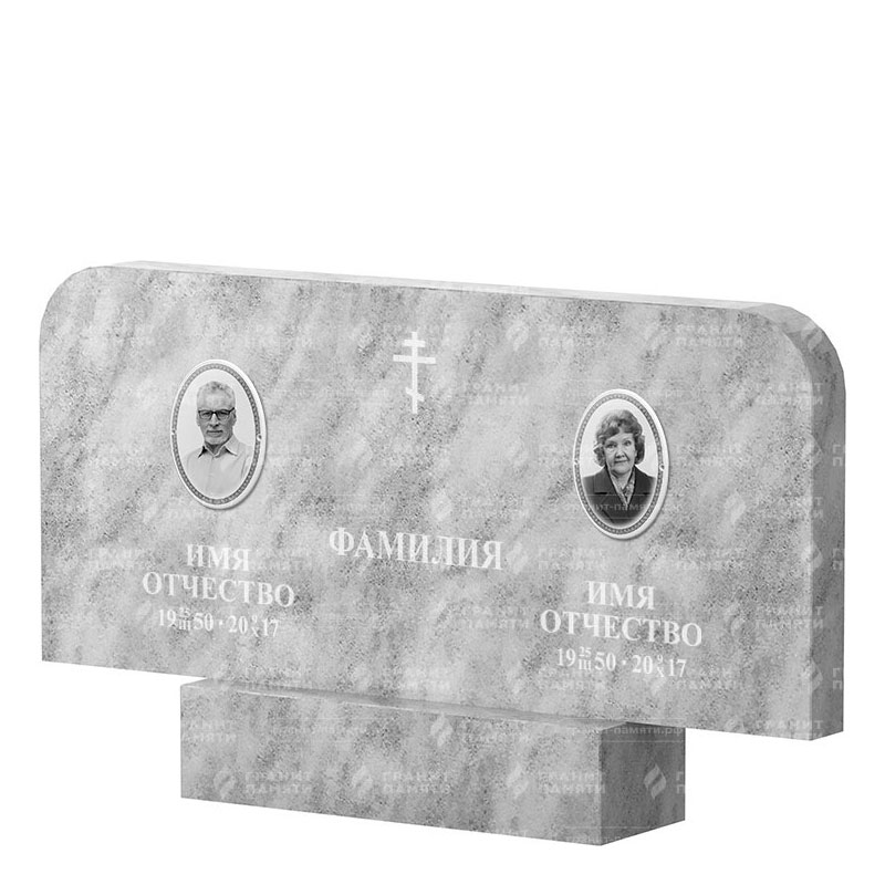 Памятники из мрамора в Москве | Двойной мраморный памятник ФМ-254