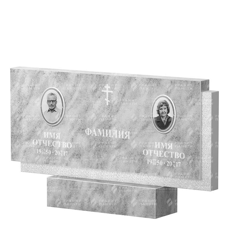 Памятники из мрамора в Москве | Двойной мраморный памятник ФМ-132