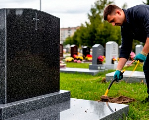 Особенности ухода за памятником из черного гранита